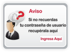 Si no recuerdas tu contraseña de usuario, recuperala aquí.